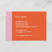 ピンクのオレンジモダン 名刺 (裏面)