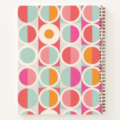 ピンクのオレンジ色の幾何学的 |赤ちゃんシャワー ノートブック (裏面)