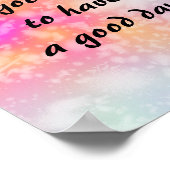 ピンクのオレンジ色の引用文が良い ポスター (角)