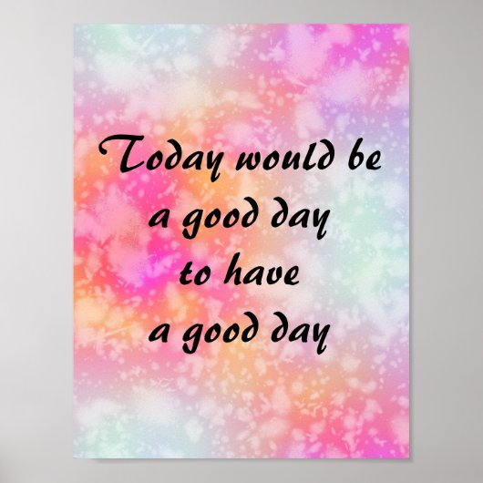 ピンクのオレンジ色の引用文が良い ポスター (正面)