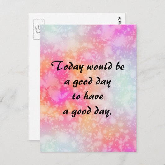 ピンクのオレンジ色の引用文が良い ポストカード (正面/裏面)