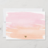 ピンクのオレンジ色の水の色の母の日ブランチ 招待状 (裏面)