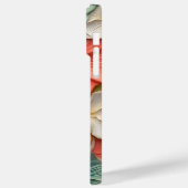 ピンクのオレンジ色の緑の白3-Dルックベゴニアの花 Case-Mate iPhoneケース (裏面 / 左)