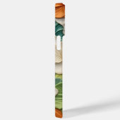 ピンクのオレンジ色の緑の白3-Dルックベゴニアの花 Case-Mate iPhoneケース (裏面 / 右)