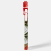 ピンクのオレンジ色の緑の白3-Dルックベゴニアの花 Case-Mate iPhoneケース (裏面 / 左)