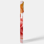 ピンクのオレンジ色の緑の白3-Dルックベゴニアの花 Case-Mate iPhoneケース (裏面 / 右)