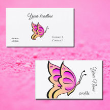 ピンクのオレンジ色の蝶