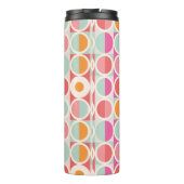 ピンクのオレンジ色の青い幾何学的パターン タンブラー (裏面)