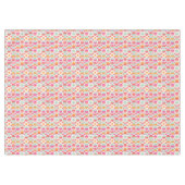 ピンクのオレンジ色の青い幾何学的パターン テーブルクロス (正面(横))