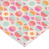 ピンクのオレンジ色の青い幾何学的パターン テーブルクロス (アングル)