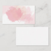 ピンクのオレンジ（ばちゃばちゃ）跳ねるの水彩画の名刺 名刺 (正面/裏面)