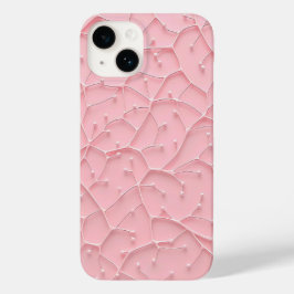 ピンクのオーガニックテクスチャーiPhoneケース フェミニンな見た目 Case-Mate iPhone 14ケース