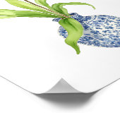 ピンクのオーキッドの水色 ポスター (角)