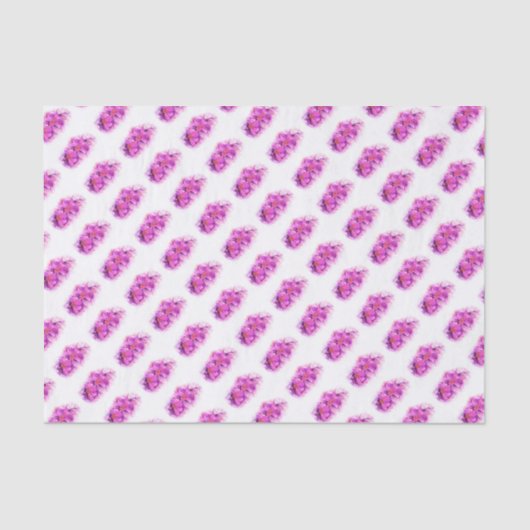 ピンクのオーキッドウォーターカラーアートティッシュペーパー 薄葉紙 (正面)