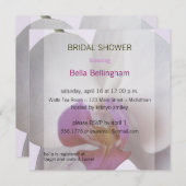 ピンクのオーキッドブライダルシャワーへの招待 招待状 (正面/裏面)