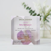 ピンクのオーキッドブライダルシャワーへの招待 招待状 (スタンド正面)