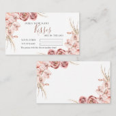 ピンクのオーキッドボーホー何人のキスシャワーゲームカード プレイスカード (正面/裏面)