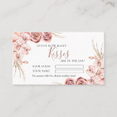 ピンクのオーキッドボーホー何人のキスシャワーゲームカード プレイスカード (正面)