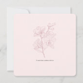 ピンクのオーキッドモーメント | 結婚式で日付を保存 招待状 (裏面)