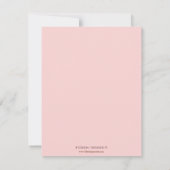 ピンクのオークの木のカスタマイズ可能なカップル感謝のメモ 招待状 (裏面)