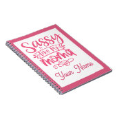 ピンクのオーダーメイド"Sassy Moma" ノートブック (右側)