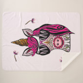 ピンクのオートクチュール シェルパブランケット (正面(横))