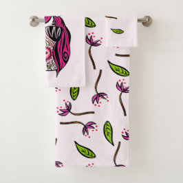 ピンクのオートクチュール バスタオルセット