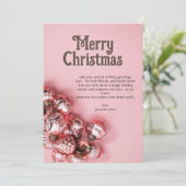 ピンクのオーナメントが付いたピンク シーズンカード (スタンド正面)