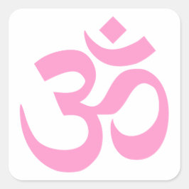 ピンクのオームシンボル スクエアシール