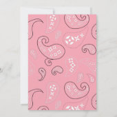 ピンクのカウガールパーティー 招待状 (裏面)