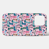 ピンクのカウガールブーツ Case-Mate iPhoneケース (裏面 (横))