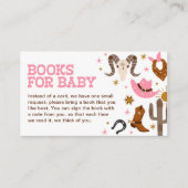 ピンクのカウガール 赤ちゃんのための西部スタイルのロデオシャワー絵本 エンクロージャーカード (正面)