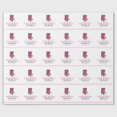 ピンクのカウボーイのブーツパーソナライズな第16誕生日 ラッピングペーパー (フラット)