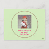 ピンクのカウボーイブーツ写真教室バレンタインデー シーズンポストカード (裏面)