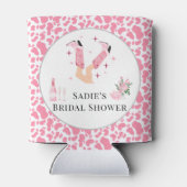 ピンクのカウボーイブーツ＆バブル ブライズシャワー 缶クーラー (裏面)