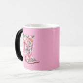 ピンクのカウボーイ・ブーツ モーフィングマグカップ (正面左)