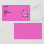 ピンクのカエルの名刺 名刺 (正面/裏面)