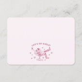 ピンクのカクテルと女性のカーボーイパンティーを挿入 エンクロージャーカード (裏面)