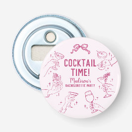 ピンクのカクテルパーティー ブライズメイド封筒 景品 栓抜き