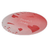 ピンクのカスタムなまな板のハート カッティングボード (角)