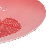 ピンクのカスタムなまな板のハート カッティングボード (角)