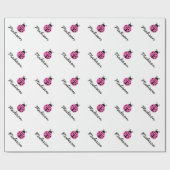 ピンクのカスタムテンサイの赤ちゃんシャワーラッピング紙 ラッピングペーパー (フラット)