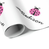 ピンクのカスタムテンサイの赤ちゃんシャワーラッピング紙 ラッピングペーパー (ロールコーナー)