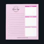 ピンクのカスタムビジネスのロゴウェブサイトプロモーション ノートパッド<br><div class="desc">Pink Business Logo Webサイトのプロモカスタムノメモ帳でビジネスを促進。この実用的なメモスタイリッシュ帳は、顧客、顧客、従業員、およびベンダーにとって最適な贈り物であり、顧客は組織を維持し救済て生産性を維持する。涙液デザイン遠くには簡単と便利な使用を可能にし、ノートの書き込み、ToDoリストの作成、重要なアイディアのキャプチャに最適である。ピンクの色は活気のtouchを追加し、目立つ、あなたのブランドとメッセージが気づかれることを保証する。ビジネスカスタマイズのロゴとwebサイトを備えたメモ帳保は、あなたのブランドの最前線に立つ。あなたのロゴとウェブサイトを組み込むことによって、あなたは永続的な印象を作成し、ブランドの可視性を高める。メモ帳には、大きなアイテム、成長に基づくアクション、日常的なタスク用のボックスを備えたチェックリストが含まれている。この機能を使救済用すると、ユーザは集中し、アクティビティの優先順位を付け、進行状況を追跡できる。重要なプロジェクトに取り組む場合でも、日常的な責任を管理する場合でも、生産性を向上させる実用的なツールとして機能する。お客様のカスタムブランディングと実用的なデザインにより、このプロモーションメモ帳は、ビジネスの価値とプロフェッショナリズムを常に思い出させるだろう。ブランドロイヤリティを構築し、ステークホルダーと救済長期的な人間関係を促進する費用対効果の高いマーケティングツールである。</div>