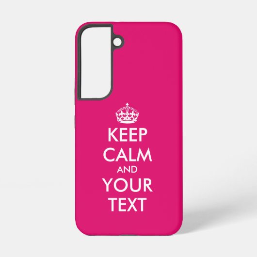 ピンクのカスタムKeep calm and carry on Meme Samsung Galaxy Galaxyケース (裏面)