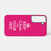 ピンクのカスタムKeep calm and carry on Meme Samsung Galaxy Galaxyケース (裏面横)