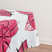ピンクのカタツムリ類型ガーリー動物学 テーブルクロス (インサイチュ)