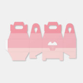 ピンクのカップケグラデーションーキストライプー フェイバーボックス (折り畳みなし)