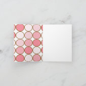 ピンクのカップケーキとドット サンキューカード (内部)