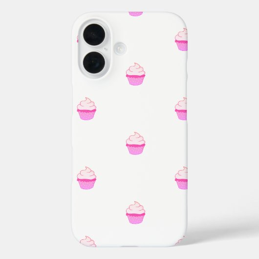 ピンクのカップケーキのかわいいiPhoneケース Case-Mate iPhoneケース (裏面)